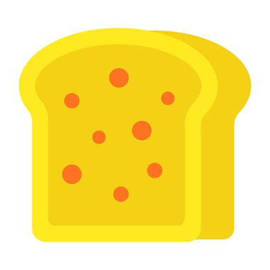 Düz bir ekmek tasarımı simgesi