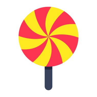 Bir düz dizayn lolipop ikonu