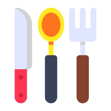 Çatal bıçak takımının mükemmel tasarım simgesi