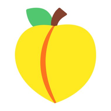 Şeftalinin güzel bir tasarım simgesi