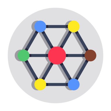 Altıgen yapının modern tasarım simgesi