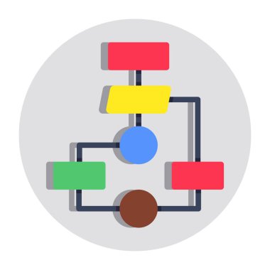 Hiyerarşinin kavramsal düz tasarım simgesi