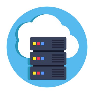 Bulut sunucusunun bir simge tasarımı