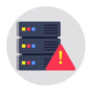 Sunucu hatasının yaratıcı tasarım simgesi