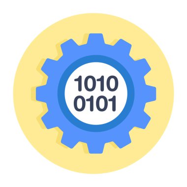 İkili kod ayarlarının bir simge tasarımı