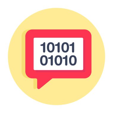 Premium download icon of binary chat
