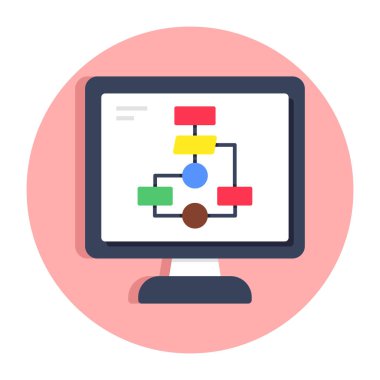 Hiyerarşinin kavramsal düz tasarım simgesi