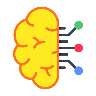 Yapay beynin modern tasarım simgesi