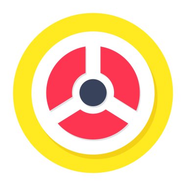 Radyoaktif işaretin moda vektör tasarımı