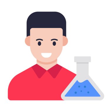 Bilim adamının düzenlenebilir tasarım simgesi