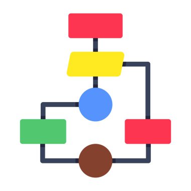 Hiyerarşinin kavramsal düz tasarım simgesi
