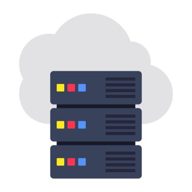 Bulut sunucusunun bir simge tasarımı