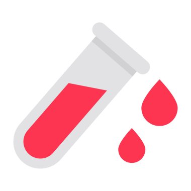 Test tüpünün düzenlenebilir düz tasarım vektörü