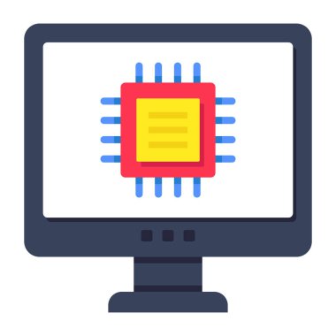 Çevrimiçi çipin mükemmel tasarım simgesi