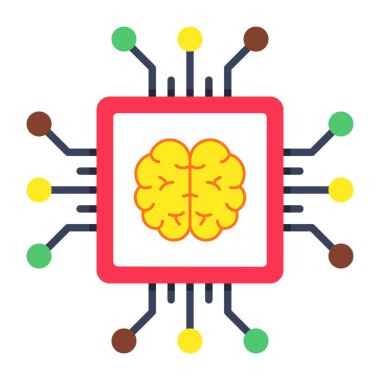 Beyin işlemcisinin premimium indirme simgesi