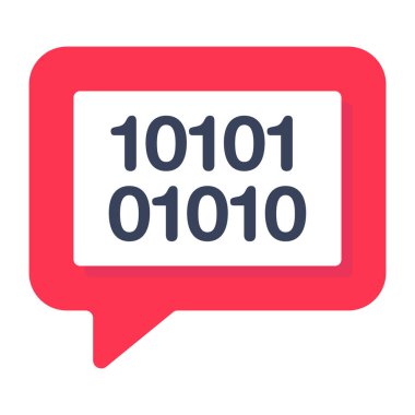 Premium download icon of binary chat