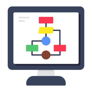 Hiyerarşinin kavramsal düz tasarım simgesi