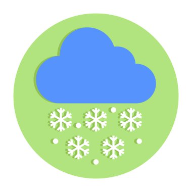 Mükemmel dizayn edilmiş kar yağışı simgesi