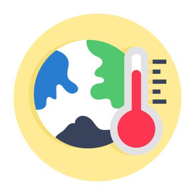 Küresel ısınma kavramını sembolize eden termometre