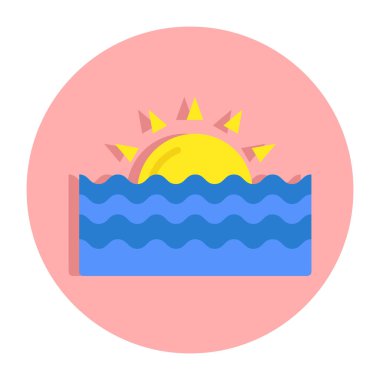 Günbatımının mükemmel tasarım simgesi