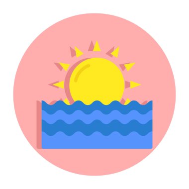 Günbatımının mükemmel tasarım simgesi