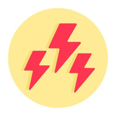 Şimşek civata simgesi, düzenlenebilir vektör