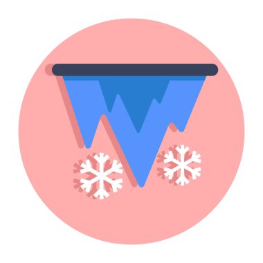 Eriyen buzulun düz tasarım simgesi