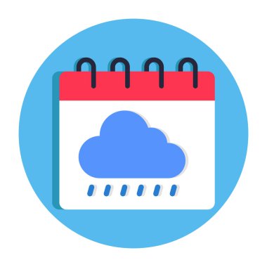 Vektör tasarımında bulutlu sezon simgesi