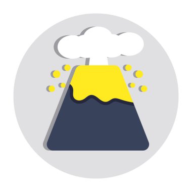 Volkanın düzenlenebilir tasarım simgesi.