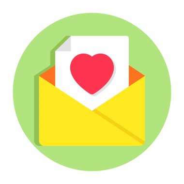 Romantik posta için mükemmel tasarım simgesi