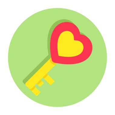 Kalp anahtarının vektör tasarımı