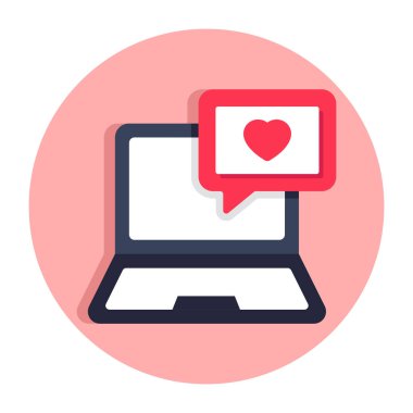 Aşk sohbetinin mükemmel bir tasarım simgesi