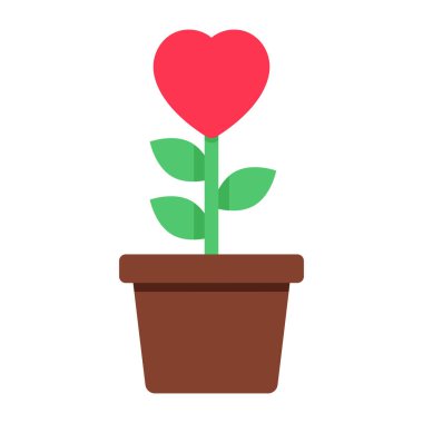 Aşk bitkisinin mükemmel tasarım simgesi