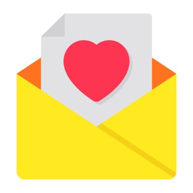 Romantik posta için mükemmel tasarım simgesi