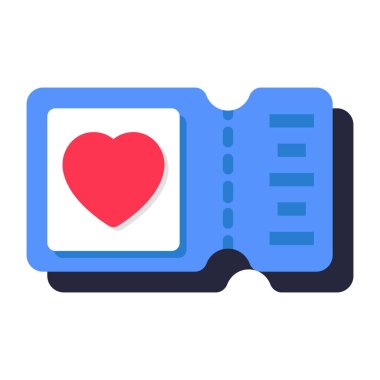 Balayı biletinin eşsiz tasarım ikonu.