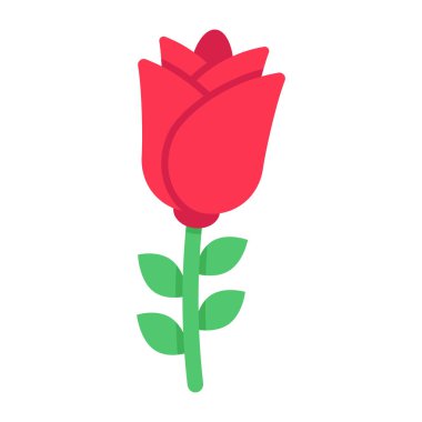 Modern design icon of rose flower