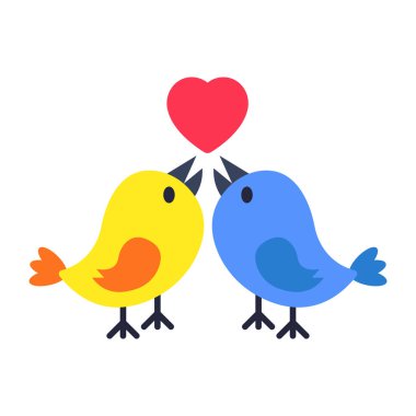 Aşk kuşlarının moda tasarım simgesi