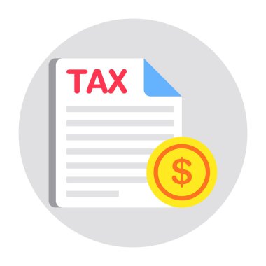 Vergi kağıdının modern tasarım simgesi