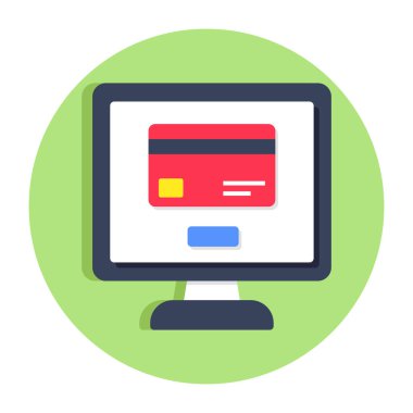 Çevrimiçi ödeme için bir moda tasarım simgesi