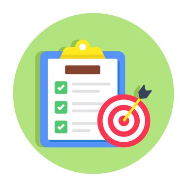 Hedef Kontrol Listesinin modern tasarım simgesi