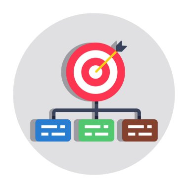 Hedef ağın yaratıcı tasarım simgesi