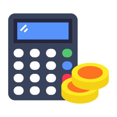 An icon design of calculator clipart