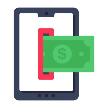 Mobil ödemenin renkli tasarım simgesi
