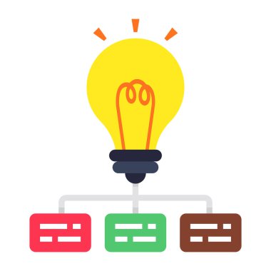 Innova ağının düz tasarım simgesi