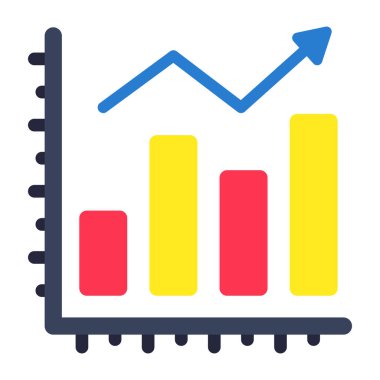 Büyüme grafiğinin mükemmel tasarım simgesi