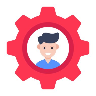 Çalışan ayarı simgesini gösteren dişli Avatar