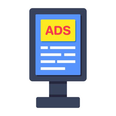 Reklam panosunun premimium indirme simgesi