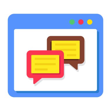 Çevrimiçi sohbetin düzenlenebilir tasarım simgesi