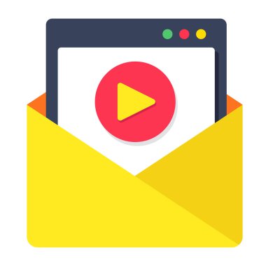 Video postalarının yaratıcı tasarım simgesi