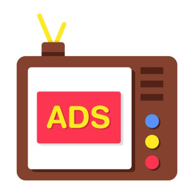 TV reklamının modern tasarım simgesi